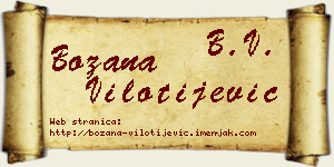 Božana Vilotijević vizit kartica